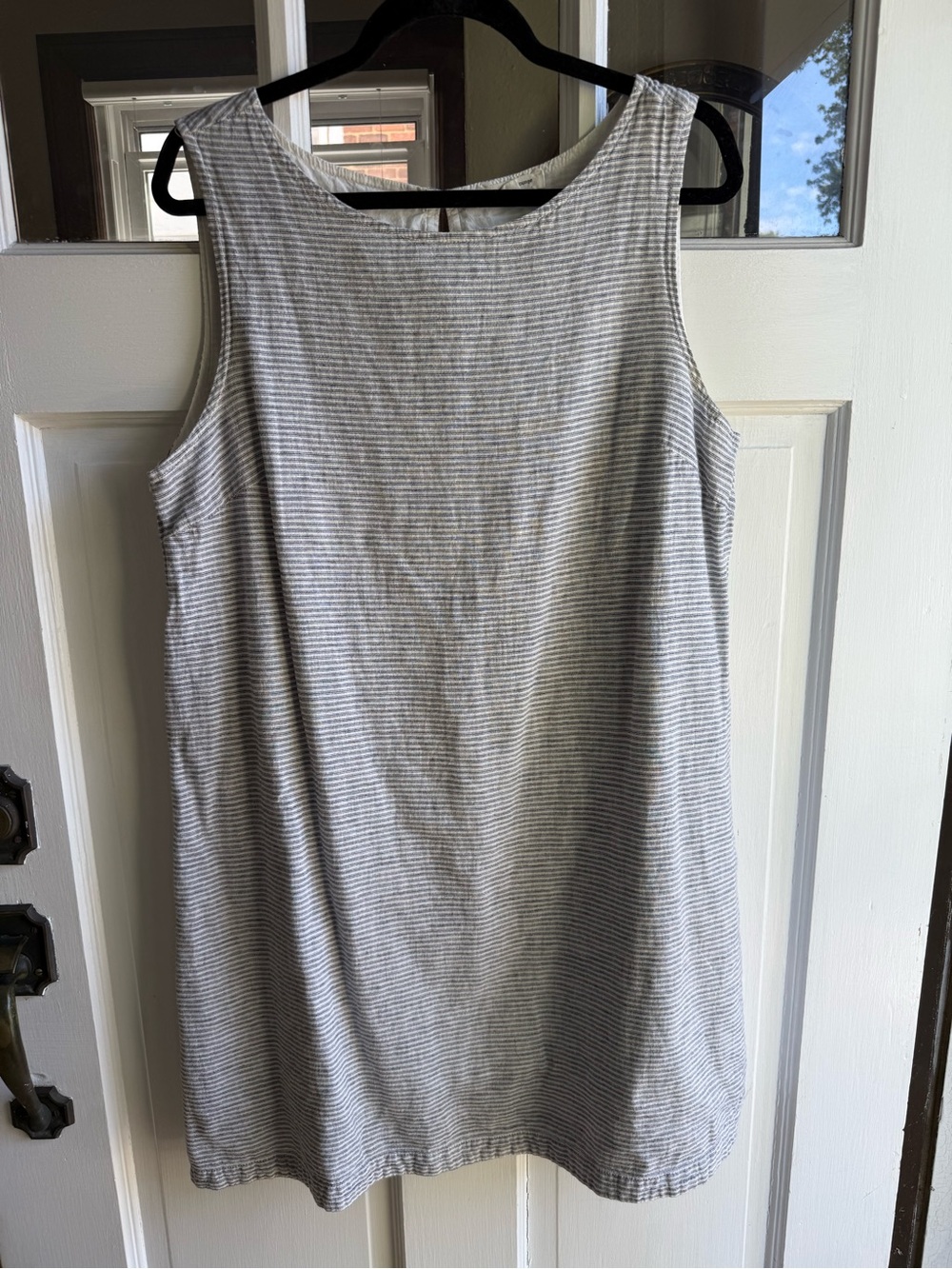 beachlunchlounge Striped Sleeveless Dress in White and Gray